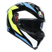 AGV K5 S MPLK Core helma černá/azurová/fluo-žlutá vel.XS